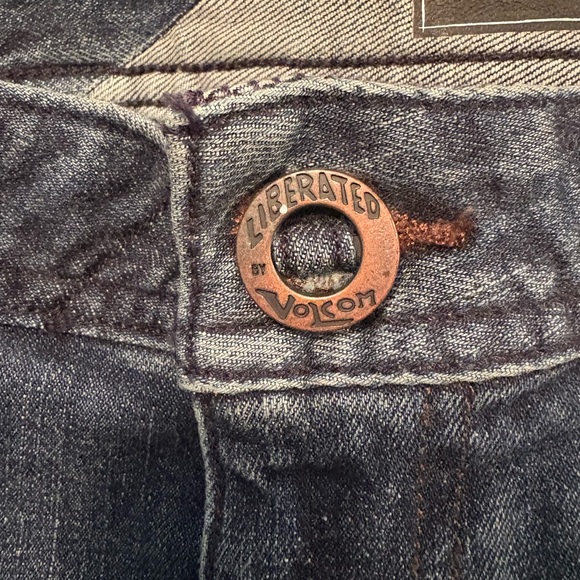 Volcom Men's Dark Blue Slim Straight Jeans - Picture 4 of 9